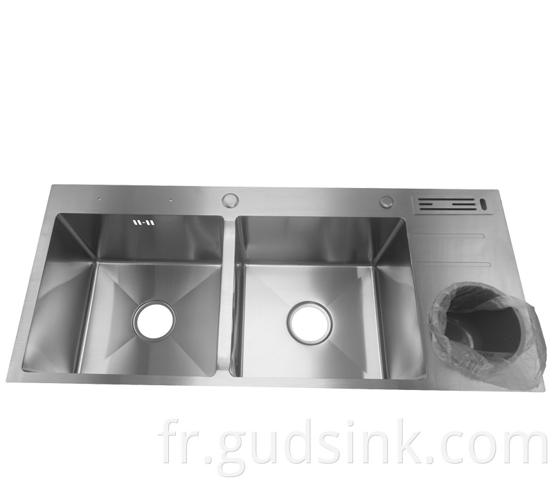 stainless steel sink and countertop